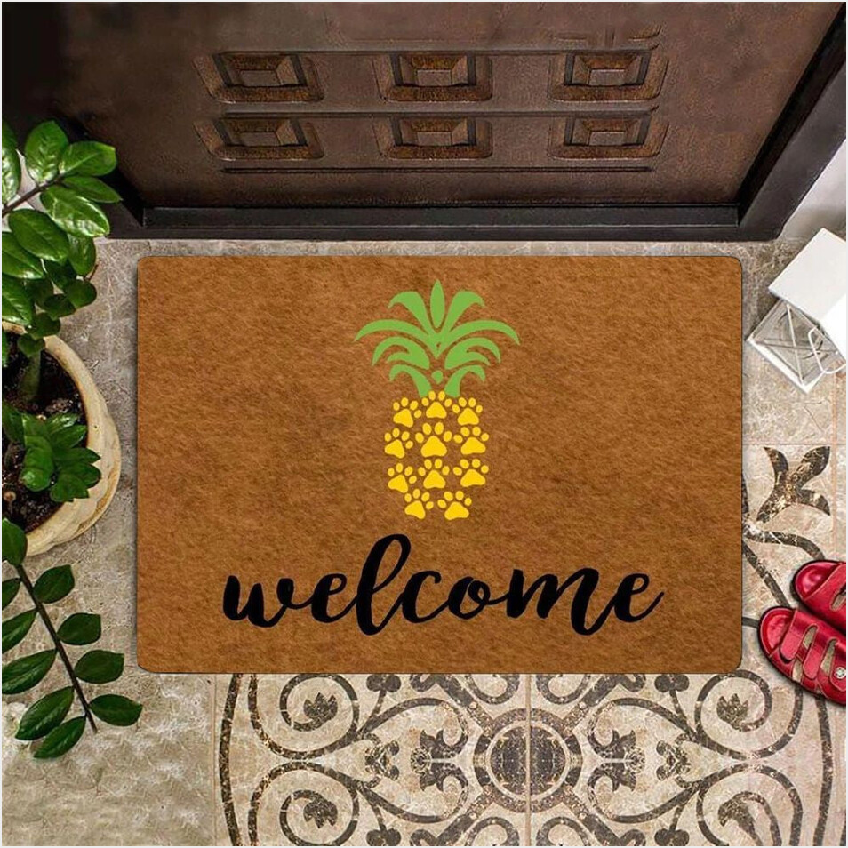 Pineapple Doormat Pineapple Welcome Mat Indoor Outdoor Mat For Entry Front Floor Gifts For BFF-1