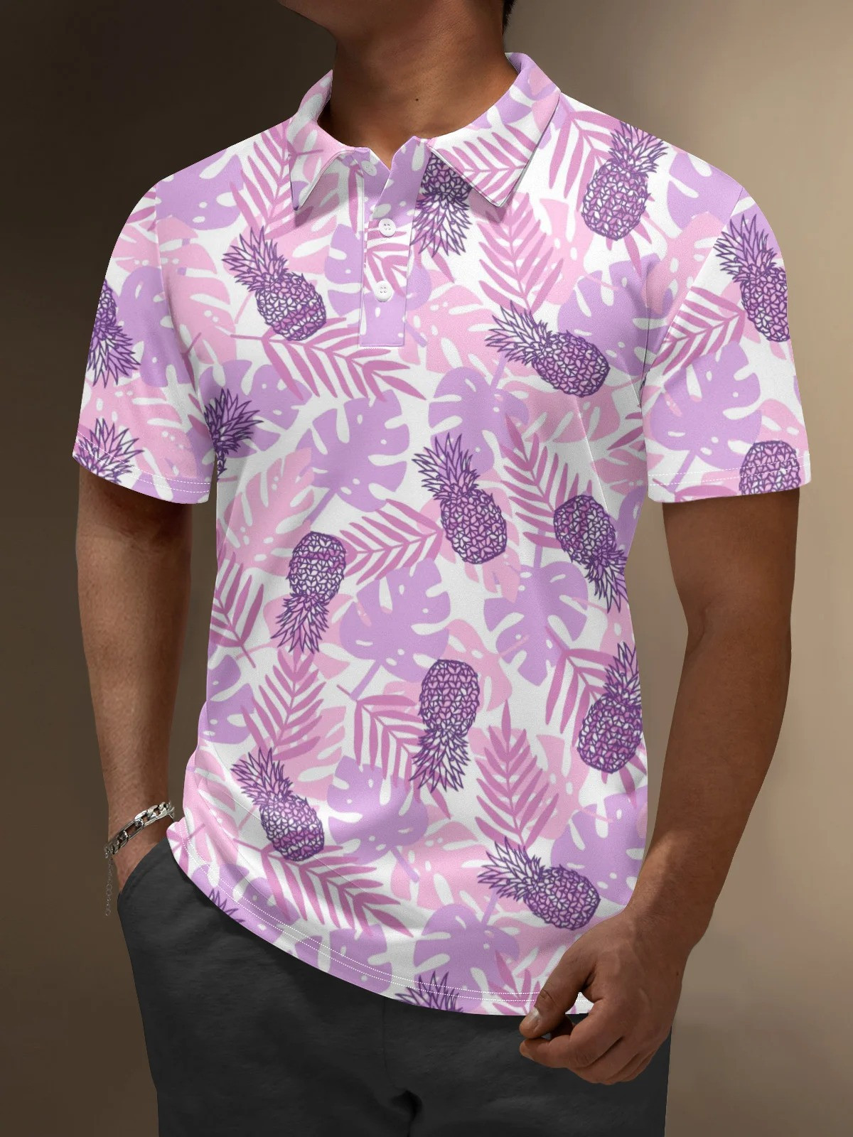 Pineapple Leaves Golf Polo-1