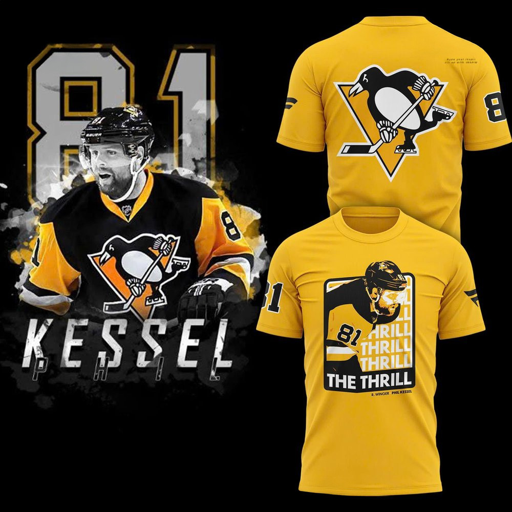 Pittsburgh Penguins Phil The Thrill T-Shirt Pittsburgh Penguins Merch Gifts For Hockey Fan-1