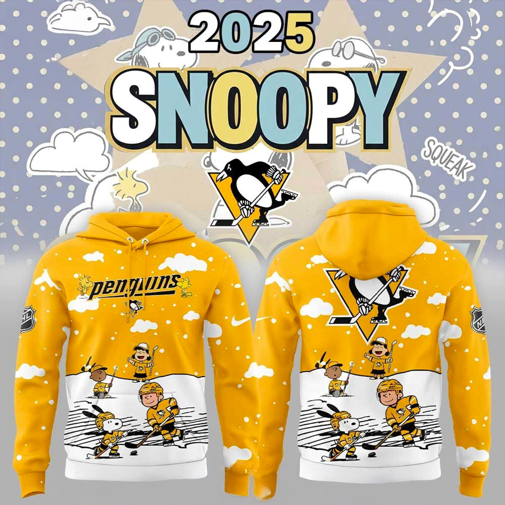 Pittsburgh Penguins Snoopy and Peanuts 2025 Hoodie Penguins Merch Xmas Presents For Friends-1