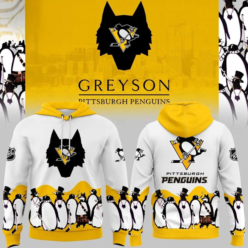 Pittsburgh Penguins x Greyson Limited Edition Hoodie Pittsburgh Penguins Merch Husband Gifts-1