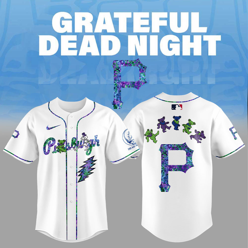 Pittsburgh Pirates Grateful Dead Night Jersey Unique Gifts For Baseball Fans-1