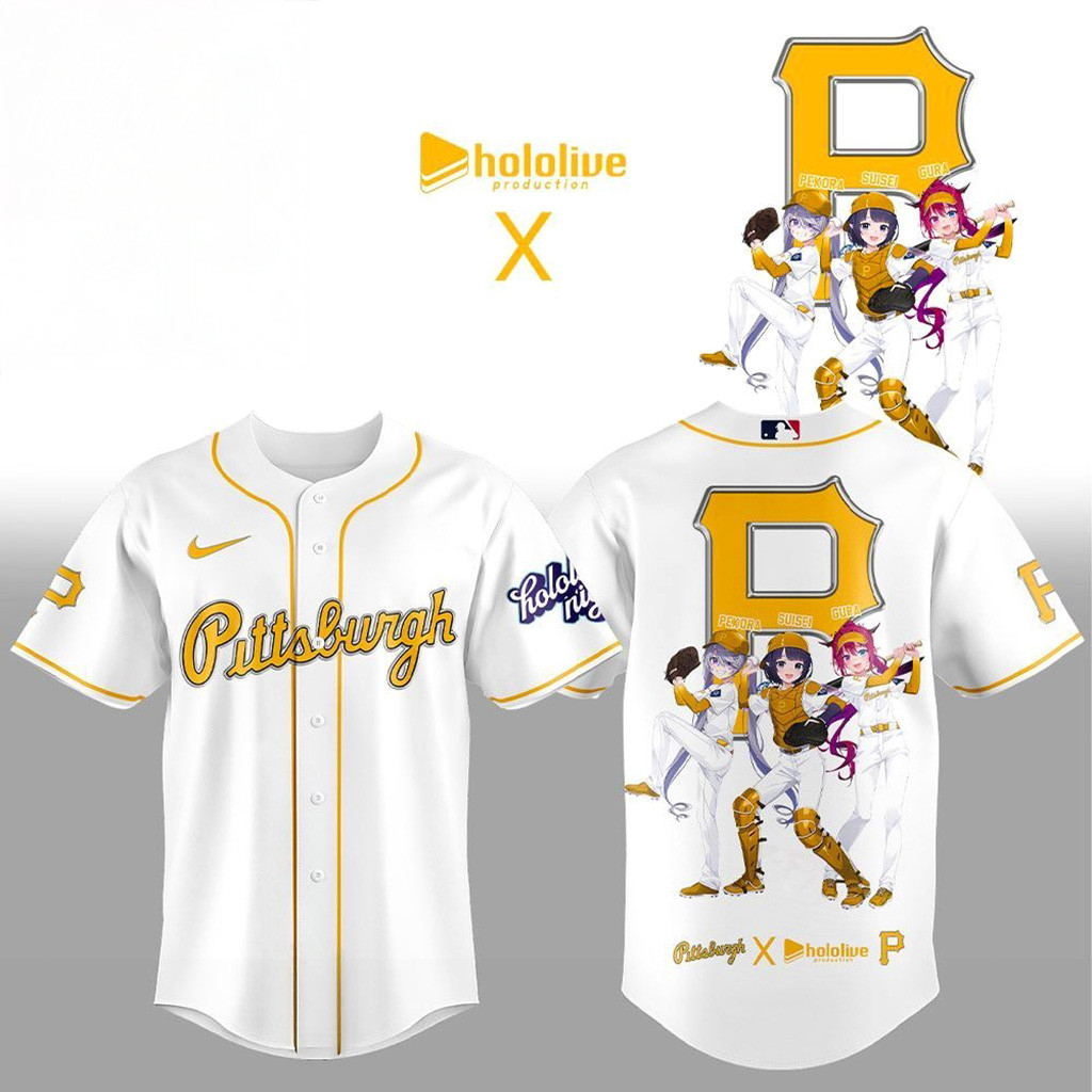 Pittsburgh Pirates Hololive Night Collaboration Jersey Pittsburgh Pirates Merch For Fans-1