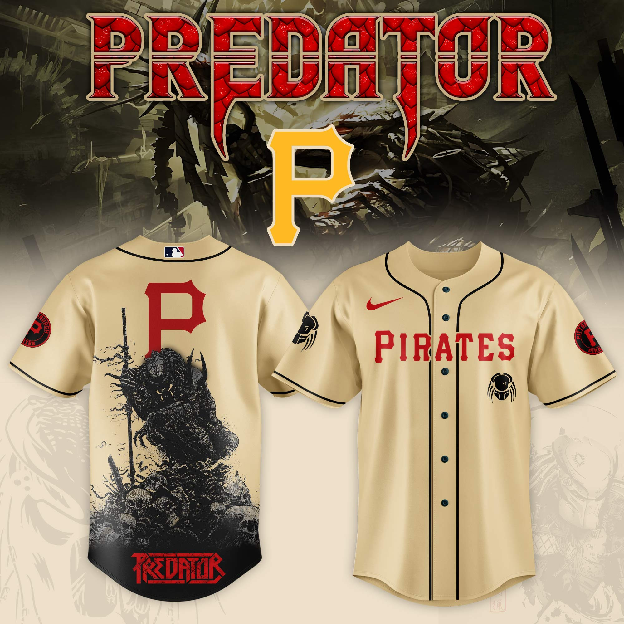 Pittsburgh Pirates Mlb X Predator Baseball Jersey For Fans-1