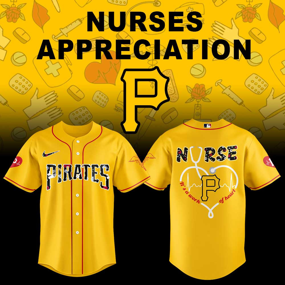 Pittsburgh Pirates Nurses Appreciation Night Yellow Jersey Best Gifts For Baseball Lovers-1