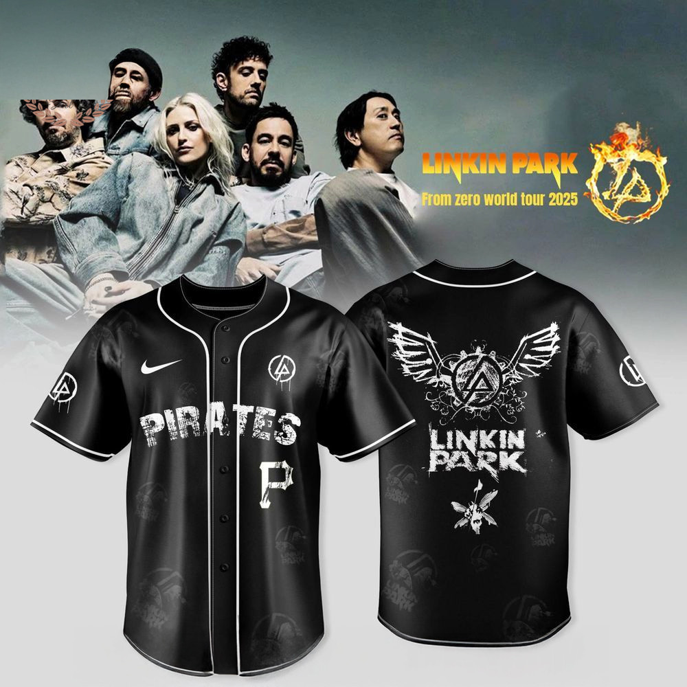 Pittsburgh Pirates X Linkin Park From Zero World Tour 2025 Jersey Pirates Merch Dad Gifts-1