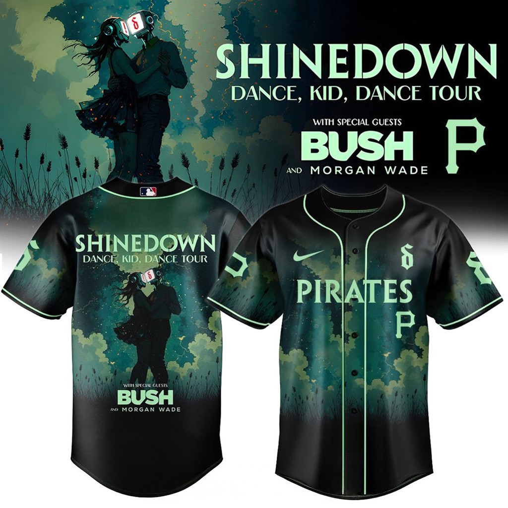 Pittsburgh Pirates X Shinedown Dance Kid Dance Tour Merch 2025 Baseball Jersey Pirates Merch-1