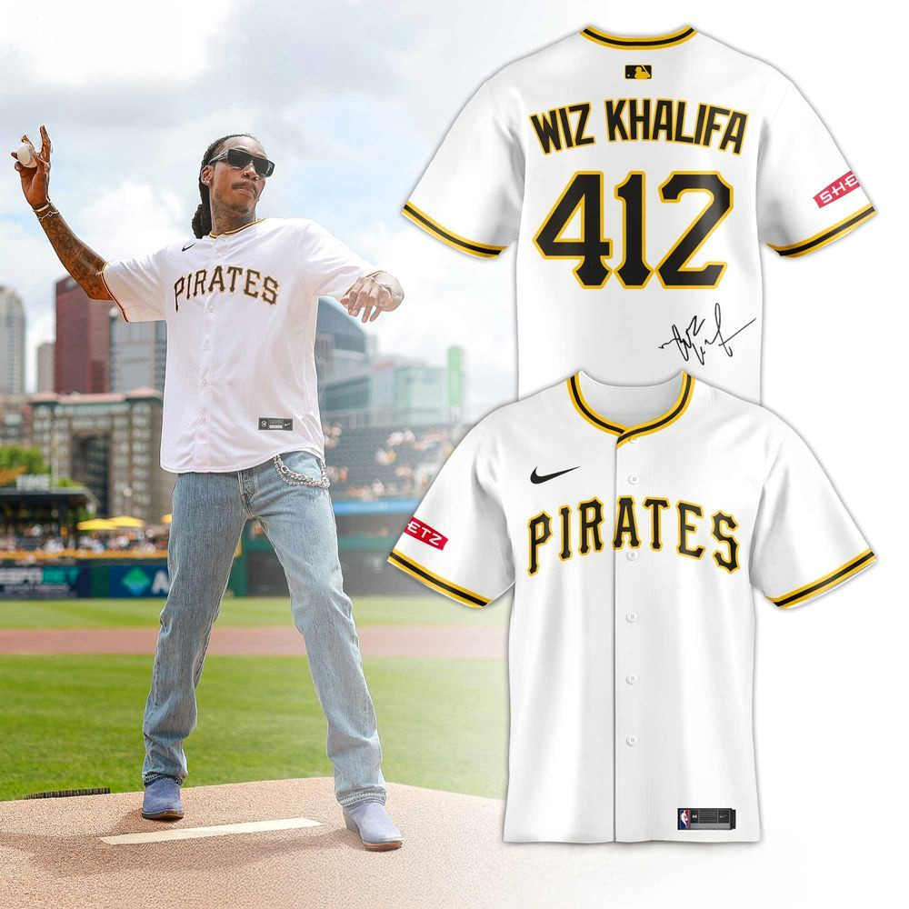 Pittsburgh Pirates X Wiz Khalifa 2025 Jersey Pittsburgh Pirates Merch Gifts For Fans-1