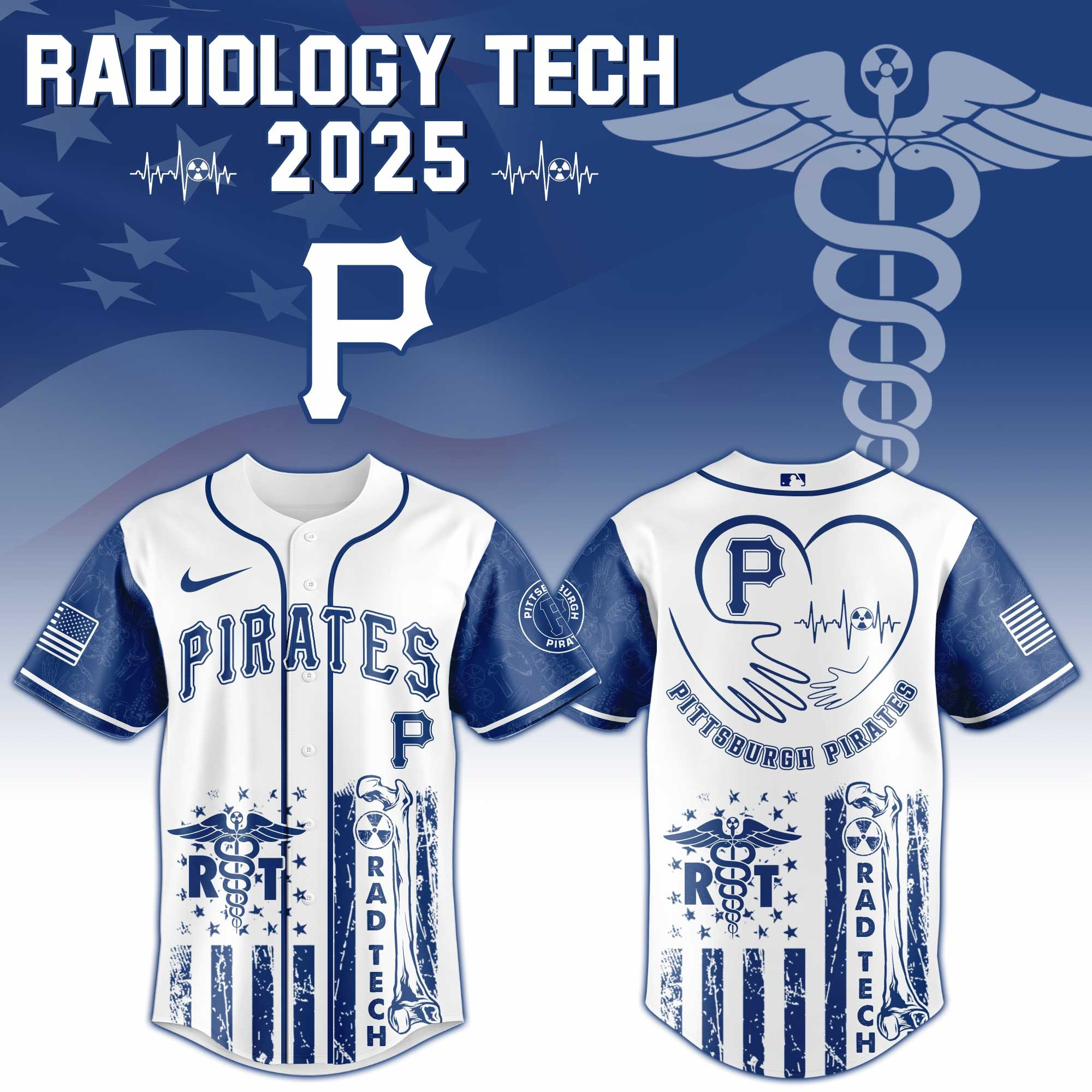Pittsburgh Pirates x Radiology Tech Night Exclusive Design Jersey Pittsburgh Pirates Merch-1