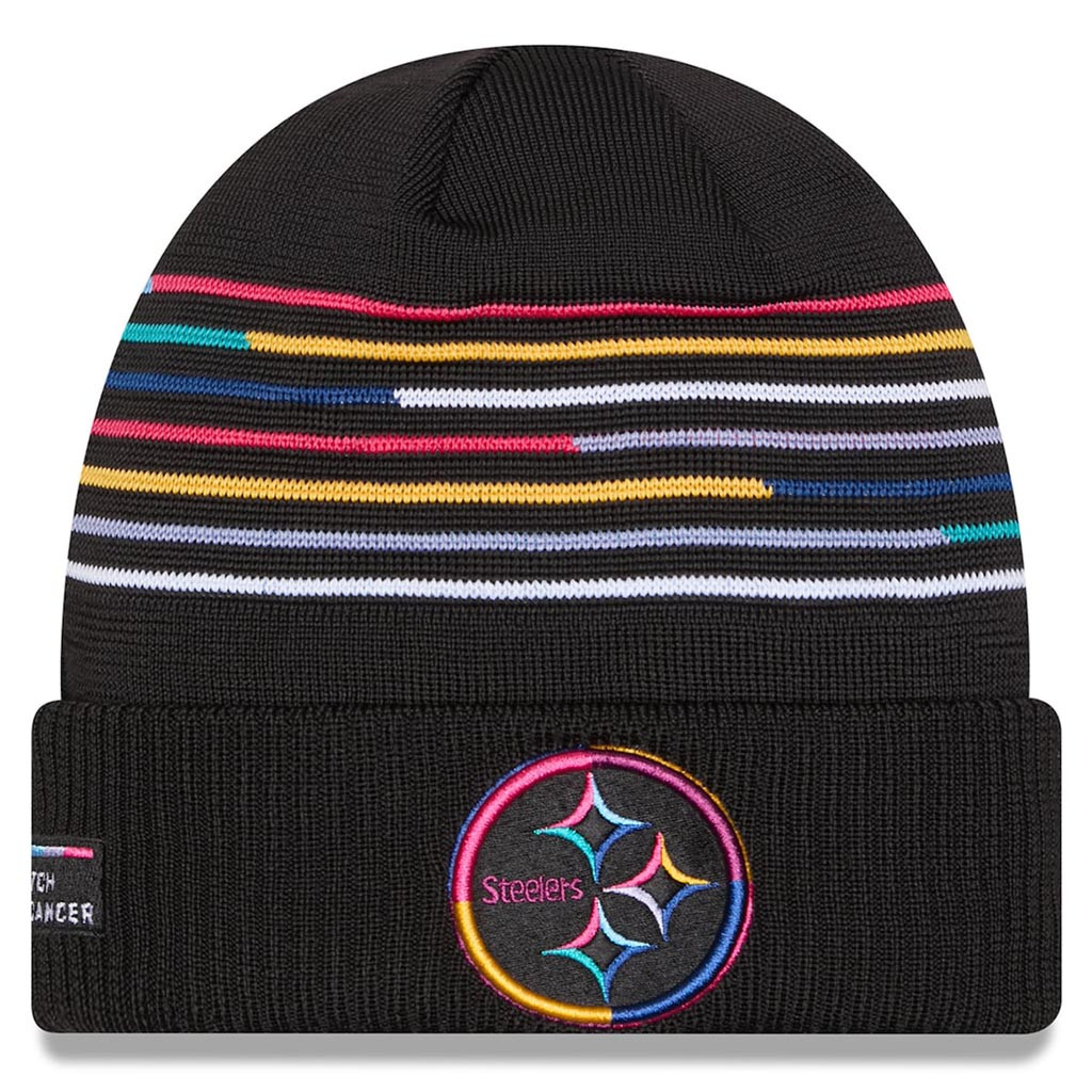 Pittsburgh Steelers Crucial Catch NFL Beanie 2025 Rainbow Steelers Merch Gift For Brother-1