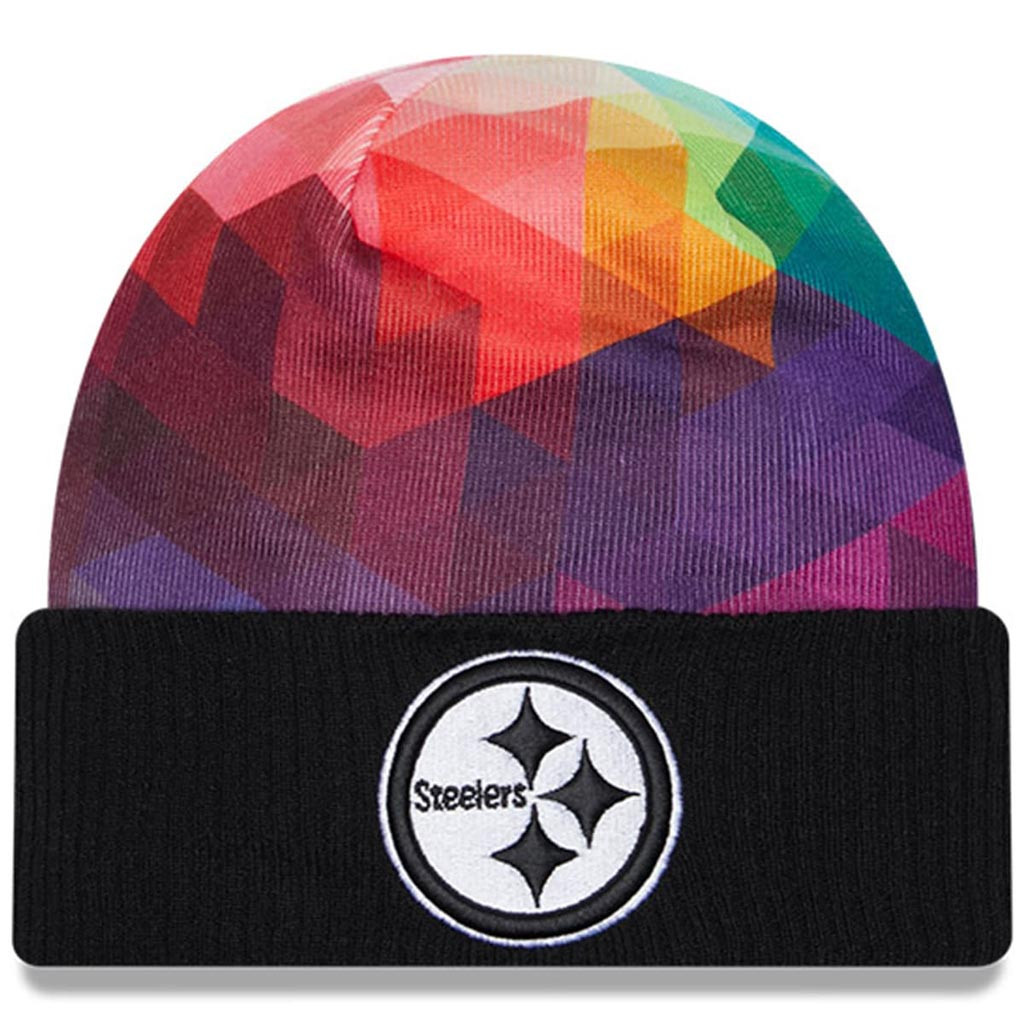 Pittsburgh Steelers Crucial Catch NFL Beanie 2025 Rainbow Steelers Merch Gift For Friend-1