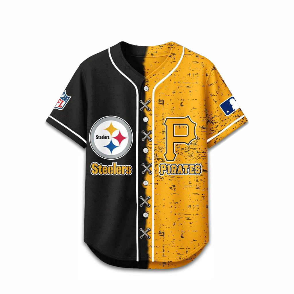 Pittsburgh Steelers Mix Pittsburgh Pirates Sporty New Design Baseball Jersey Gift For Fans-1
