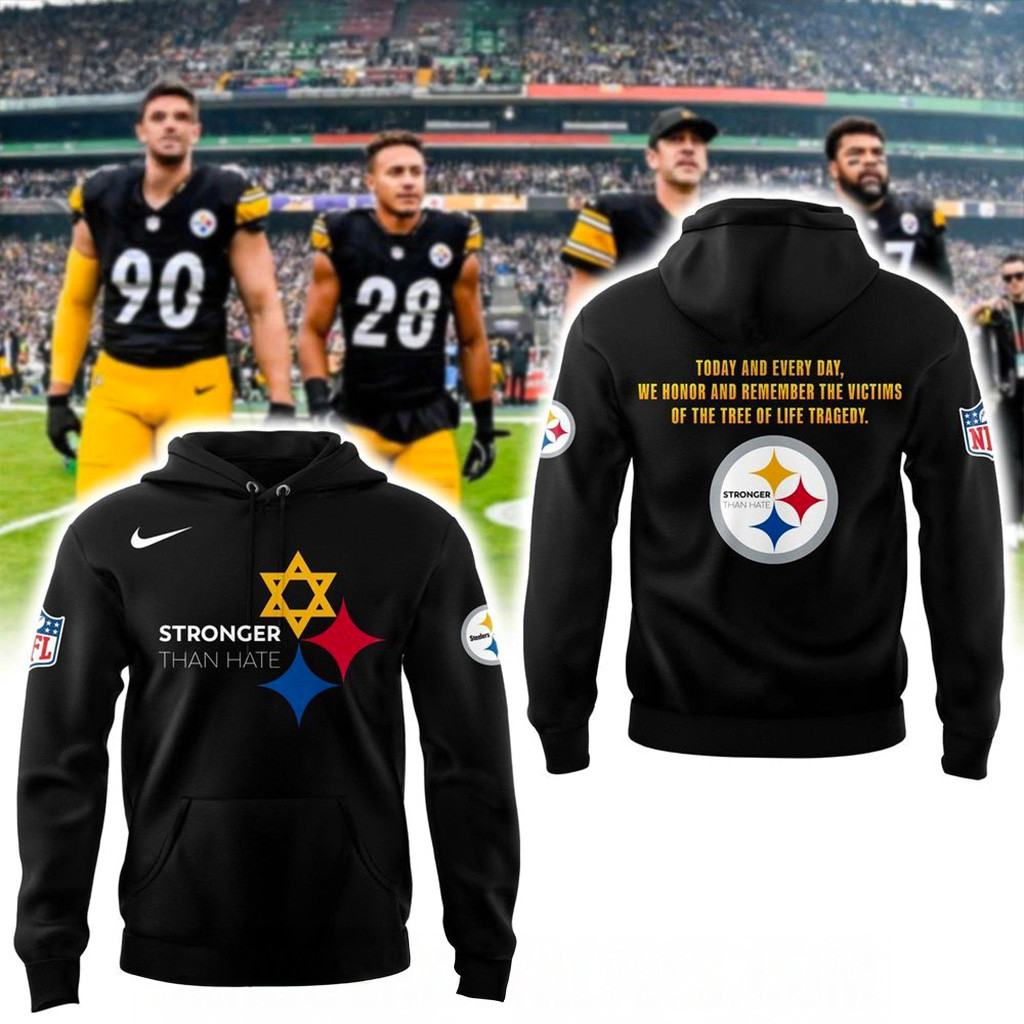Pittsburgh Steelers Stronger Than Hate Hoodie Steelers Merch Unique Gifts For Football Lovers-1