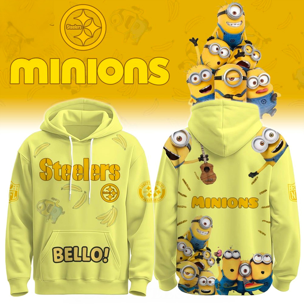 Pittsburgh Steelers x Minions 2025 Hoodie Steelers Merch Husband Christmas Gift Ideas-1