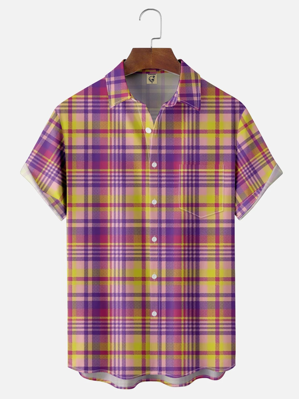Plaid Chest Pocket Casual Shirt-1