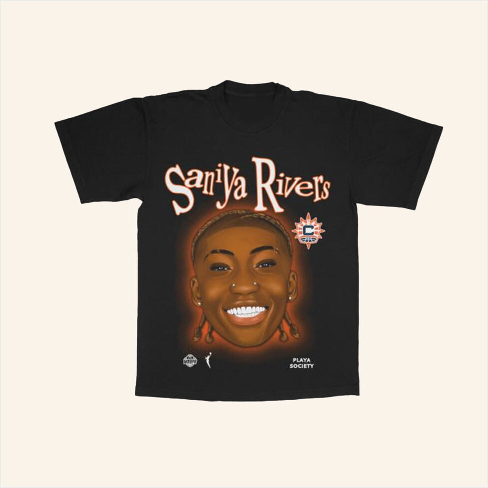 Playa Society Merch Playa Society Saniya Rivers Sketch T-Shirt Gifts For Dudes Gifts For Fans-1