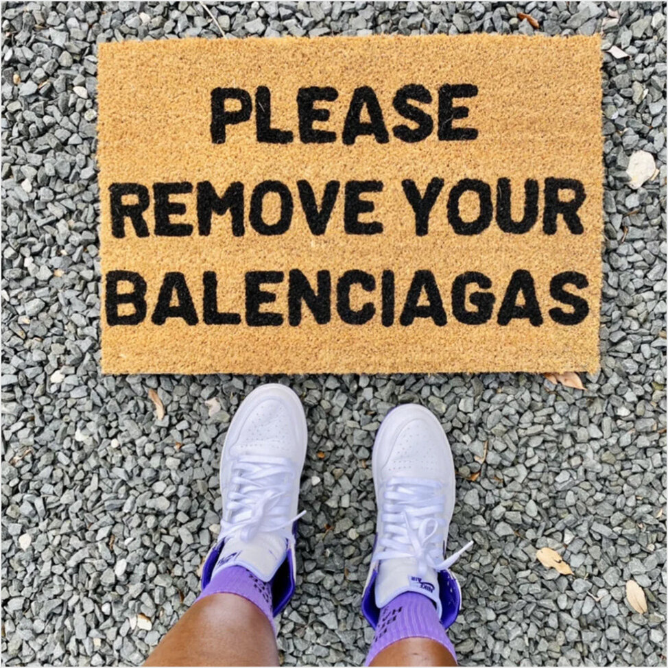 Please Remove Your Balenciagas Doormat Humorous Door Mats Unique Housewarming Gifts-1