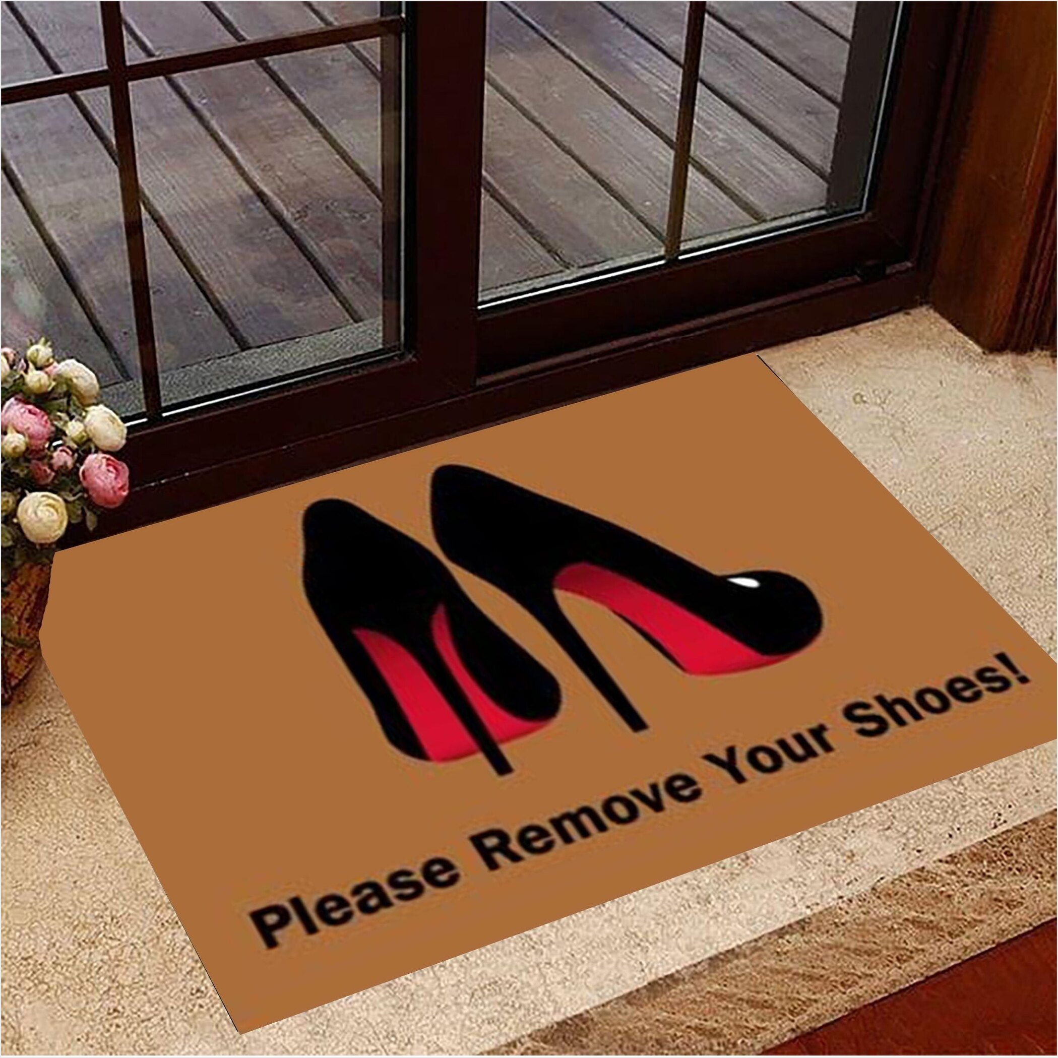 Please Remove Your Shoes Doormat High Heel Please Take Off Your Shoes Mat Gifts For Friends-1