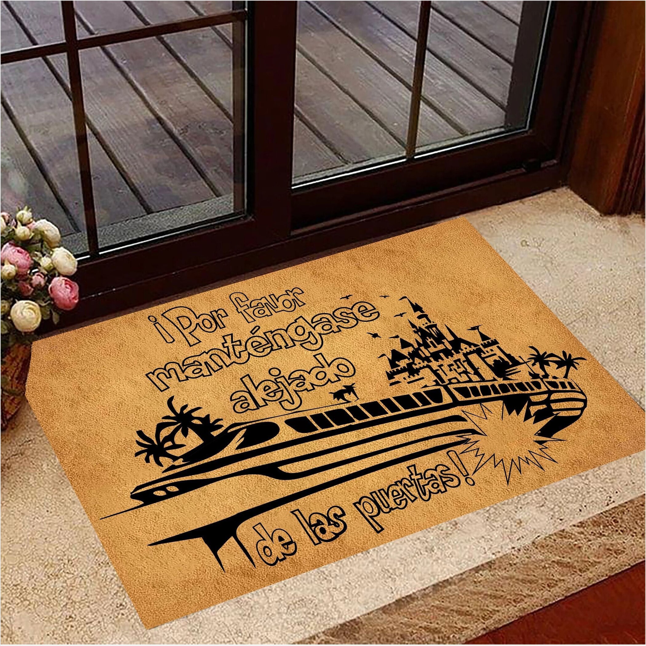 Please Stand Clear Of The Doors Door Mat Disney Doormat Welcome Mat Outdoor Doormat In Spanish-1