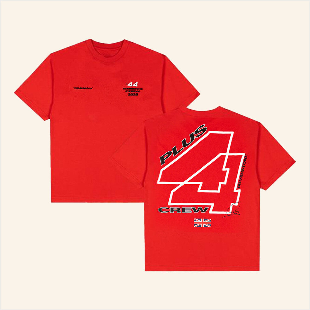Plus44 World Merch Plus44 Silverstone Crew 2025 T-Shirt Red Gifts For Besties Gifts For Him-1