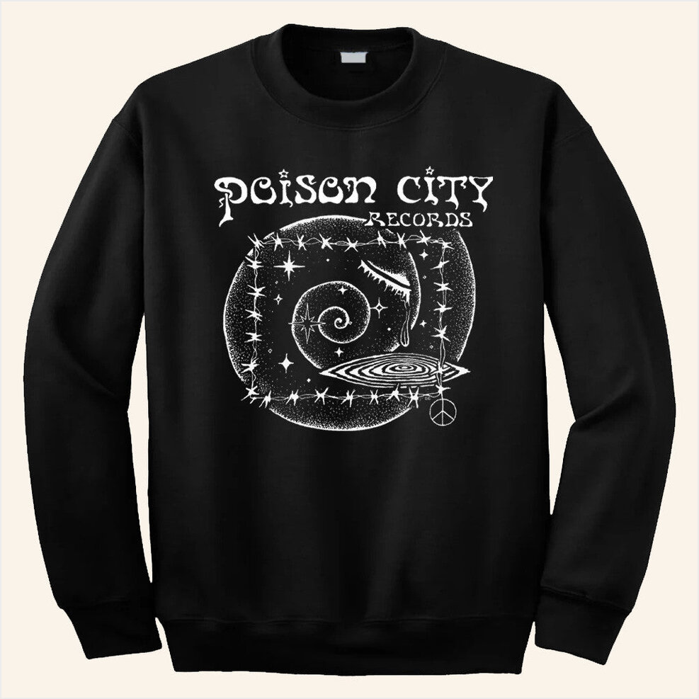 Poison City Records Merch Dead Space Sweatshirt Present For Husband Birthday Gifts For Friends-1