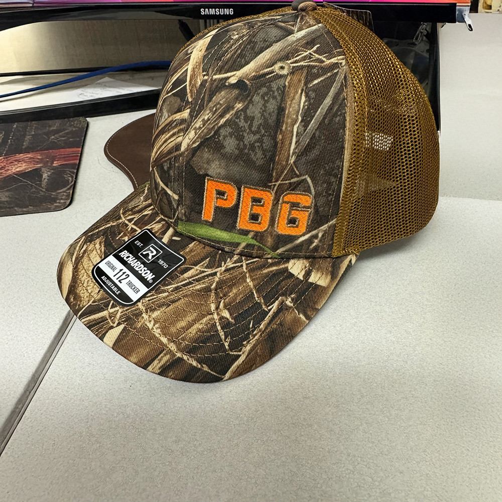 Pole Barn Garage Merch PBG Camo Trucker Hat PBG Merch Father's Day Gifts For Grandpa-1
