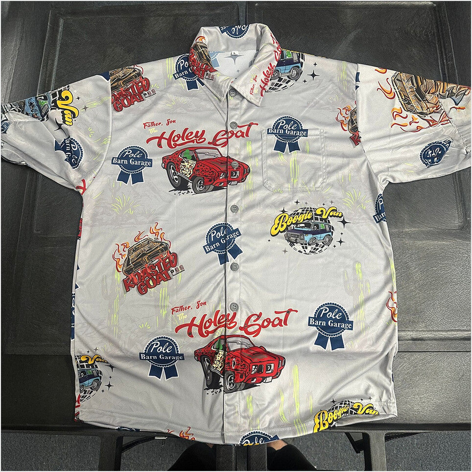 Pole Barn Garage Merch Pole Barn Garage Hawaiian Shirt PBG Merch Good Fathers Day Gifts-1