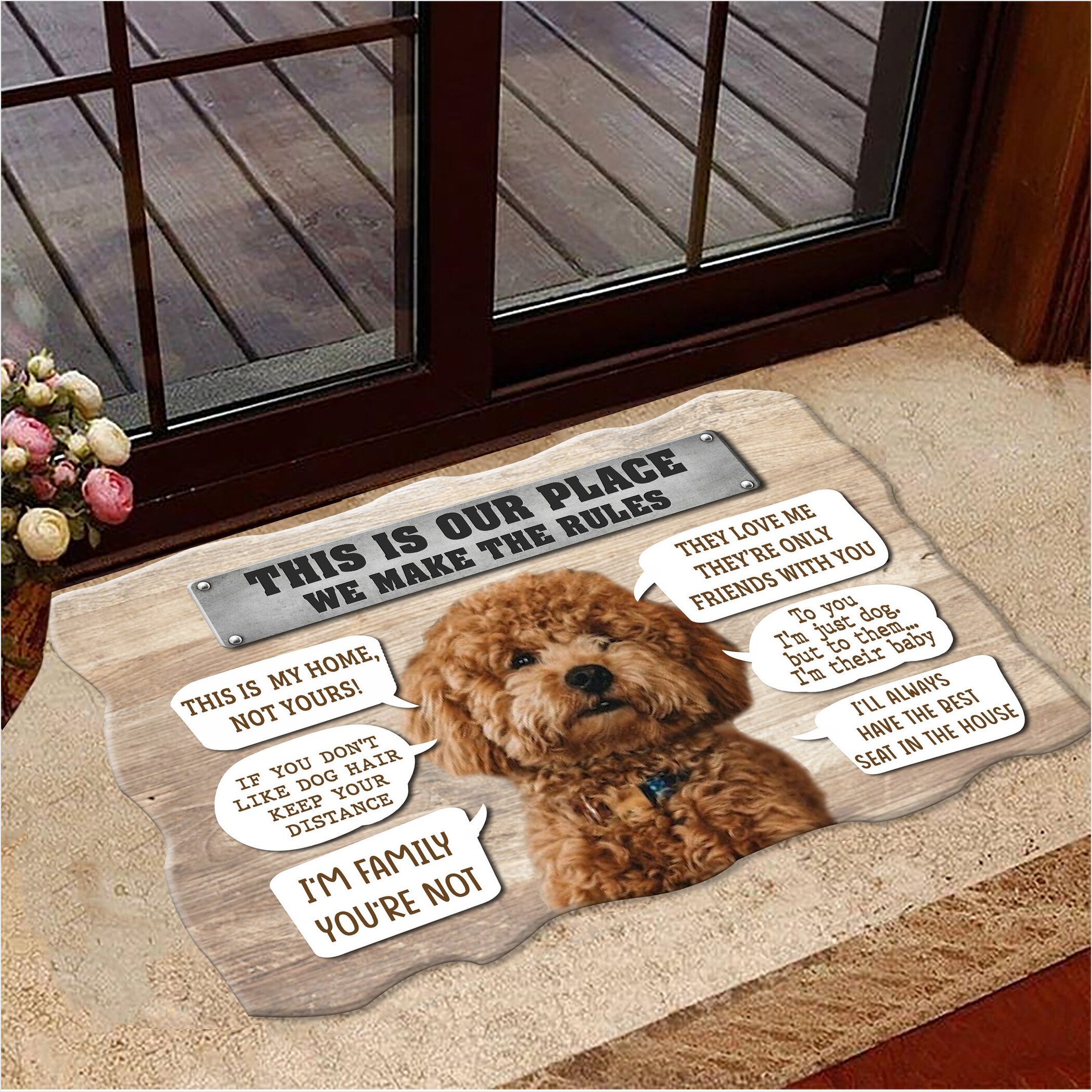 Poodle This Is Our Place We Make The Rules This Is My Home Not Yours Mug Dog Lover Decor Mats-1