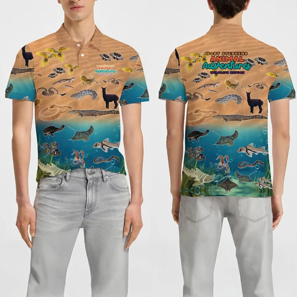 Port Stephens Animal Adventures Polo Shirt Unique Gift For Boyfriend-1