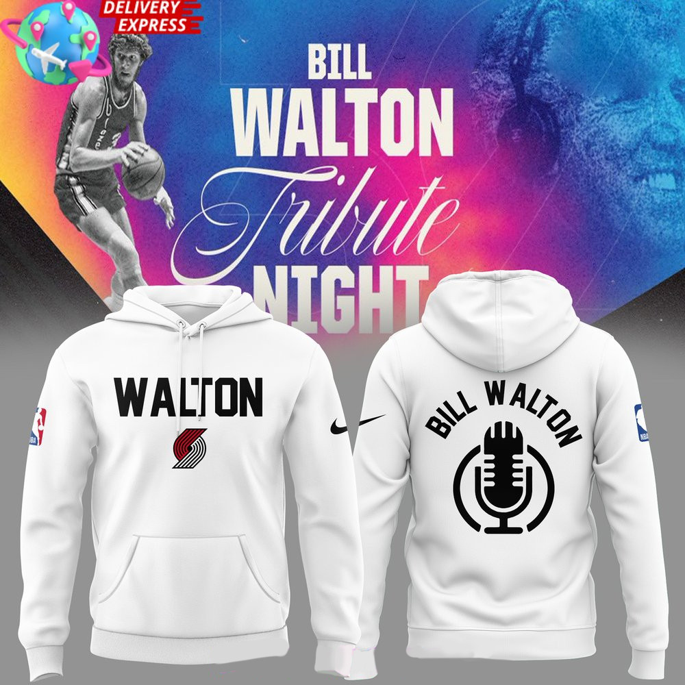 Portland Trail Blazers Bill Walton Tribute 2025 Hoodie Bill Walton Merch Father's Day Gifts-1