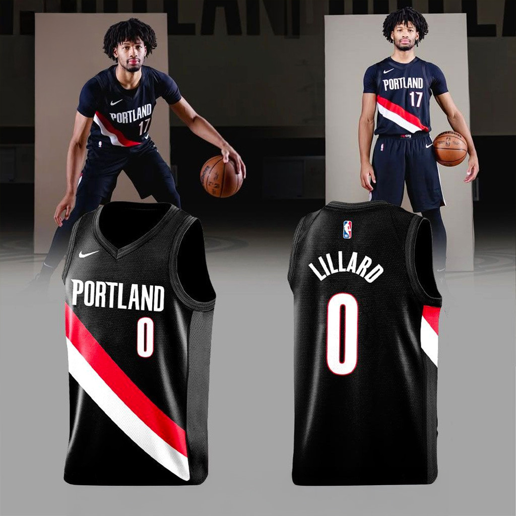 Portland Trail Blazers New Look Same Mission Black Jersey-1