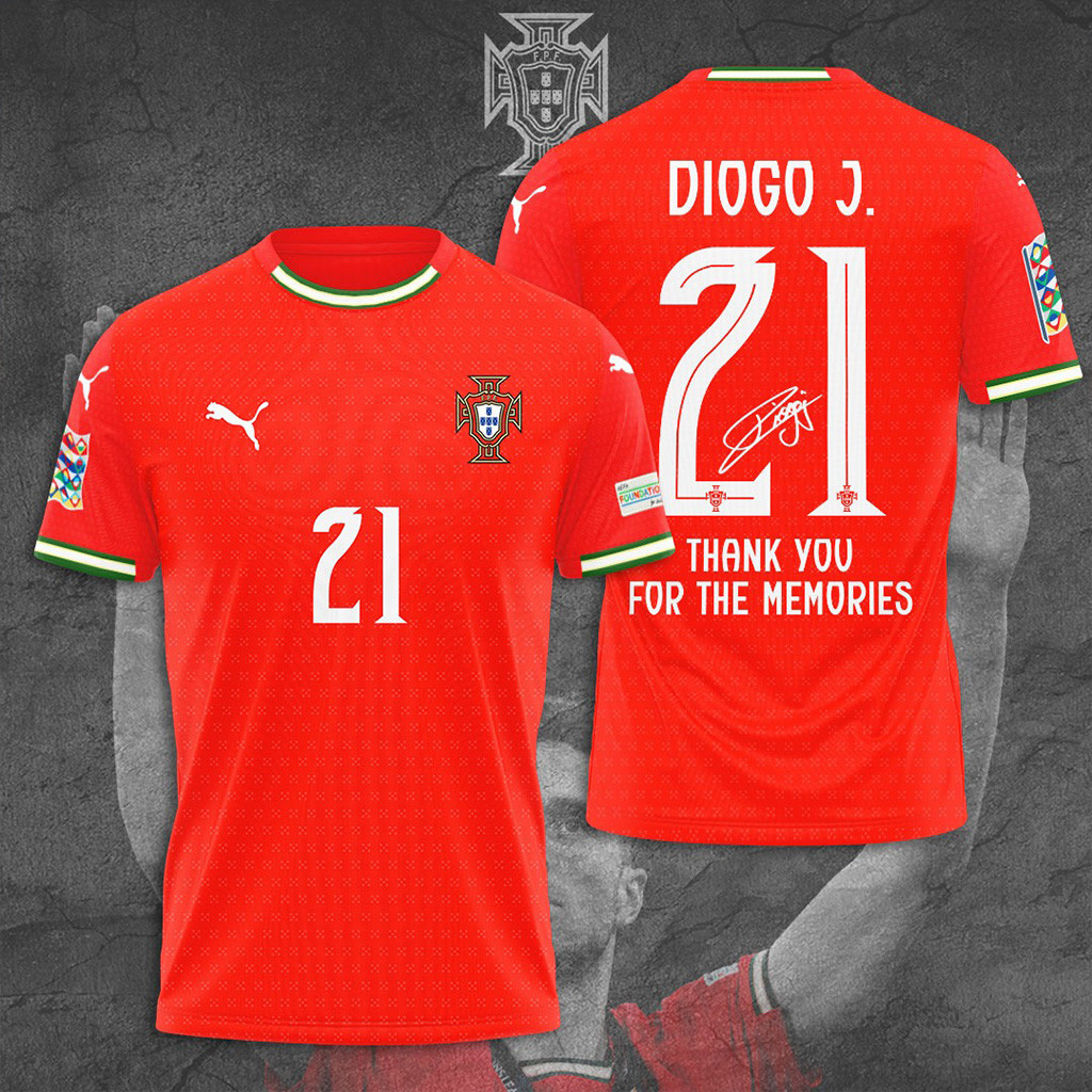 Portugal National Football Team x Diogo Jota Shirt Thank You For The Memorial T-Shirt-1