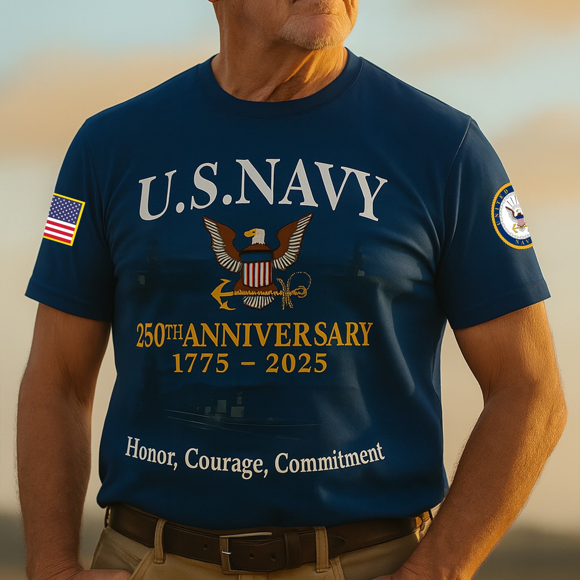 Premium 250th Anniversary Navy TShirt CPVC300703-1