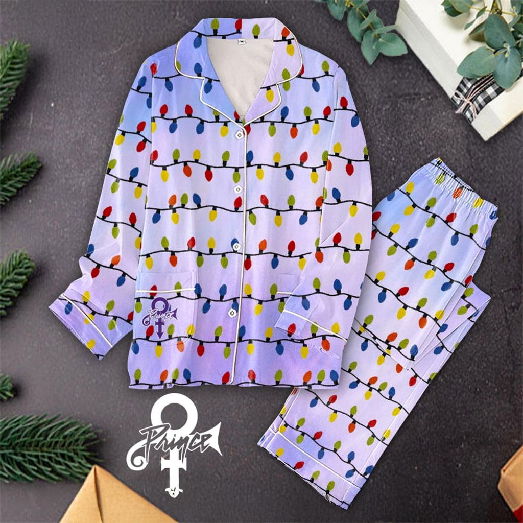 Prince Button Pajamas Set Prince Merch Best Christmas Gifts For Girlfriend-1