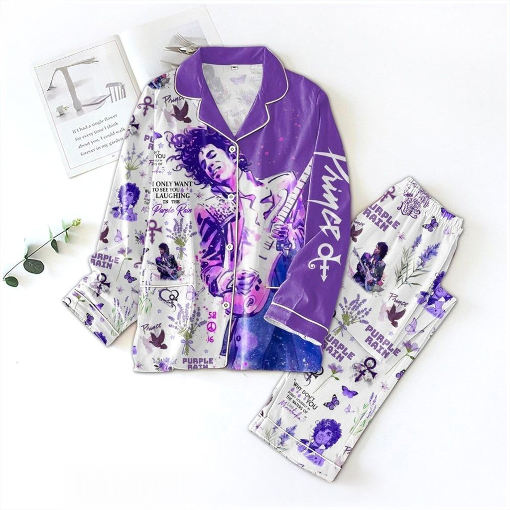 Prince Purple Rain Pajamas Set Prince Merch Christmas Present For Sister-1