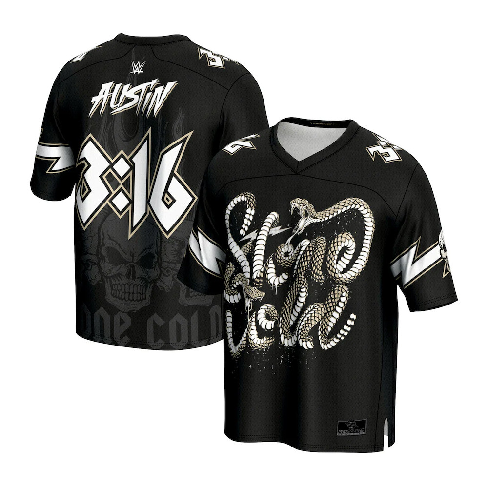 ProSphere Black Stone Cold Steve Austin 316 Football Jersey Bonus Dad Gifts-1