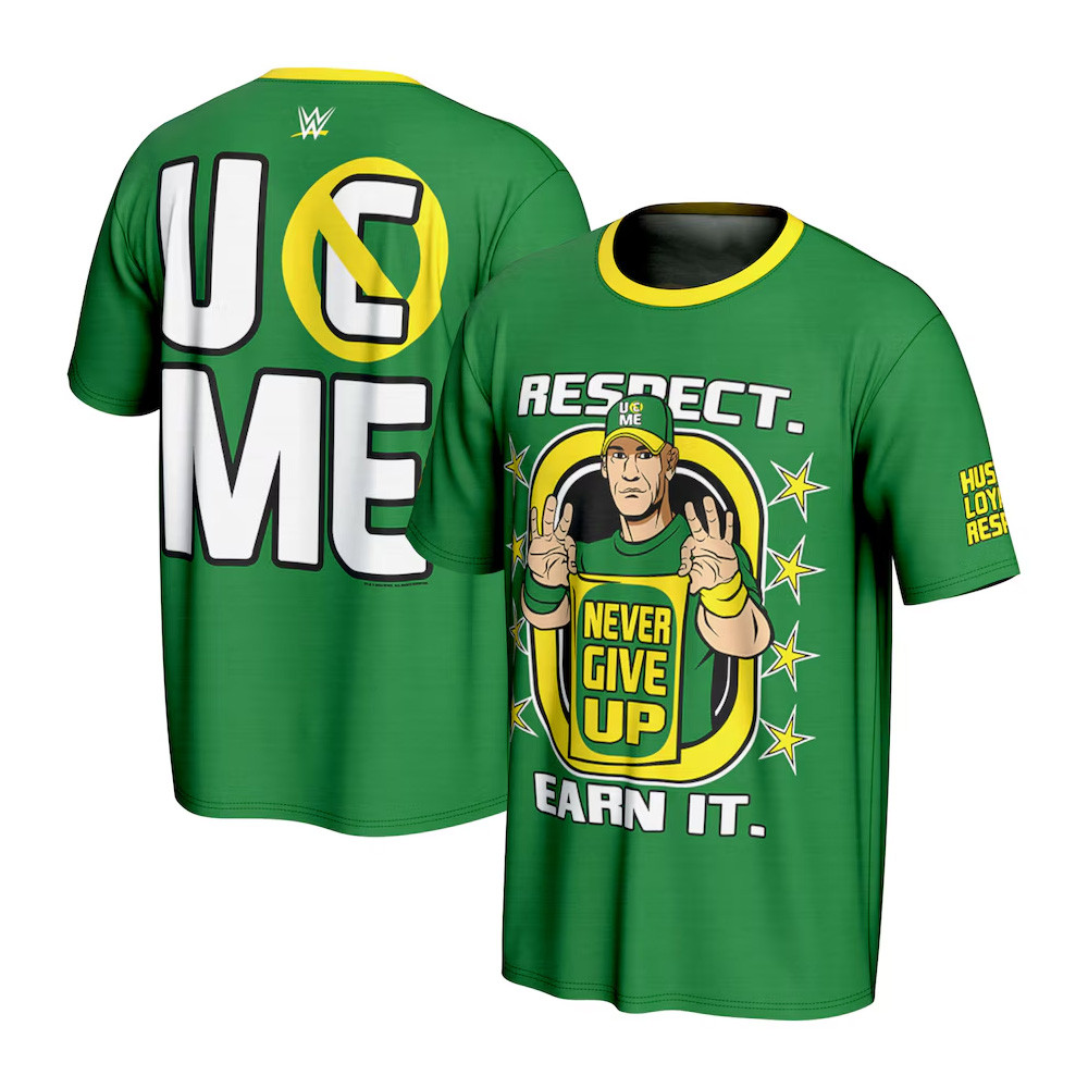 ProSphere Green John Cena U Can't See Me T-Shirt Dad Gifts-1