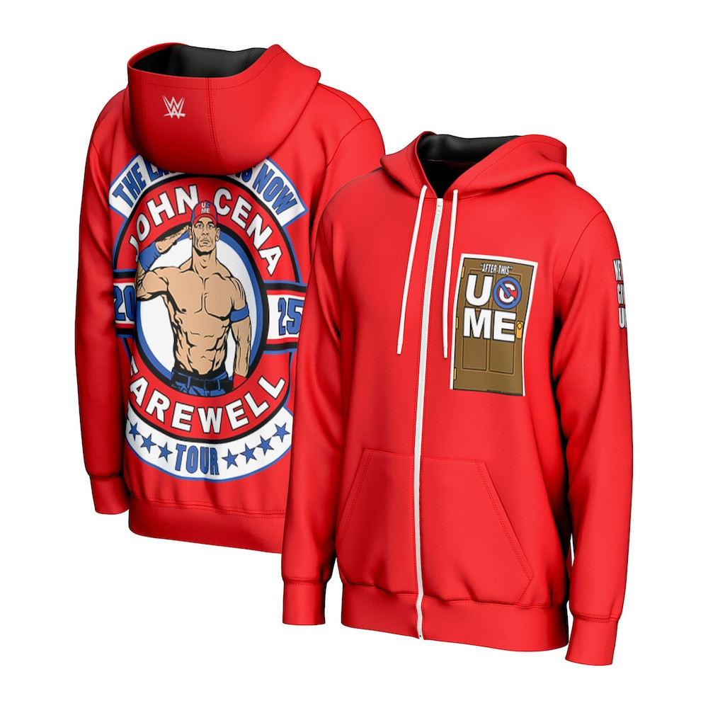 ProSphere Red John Cena Farewell Tour Full-Zip Hoodie Good Father's Day Presents-1