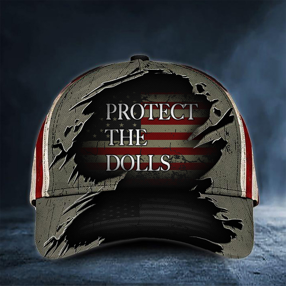 Protect The Dolls Hat USA Flag Hat Meaningful Gifts For Dad Birthday-1