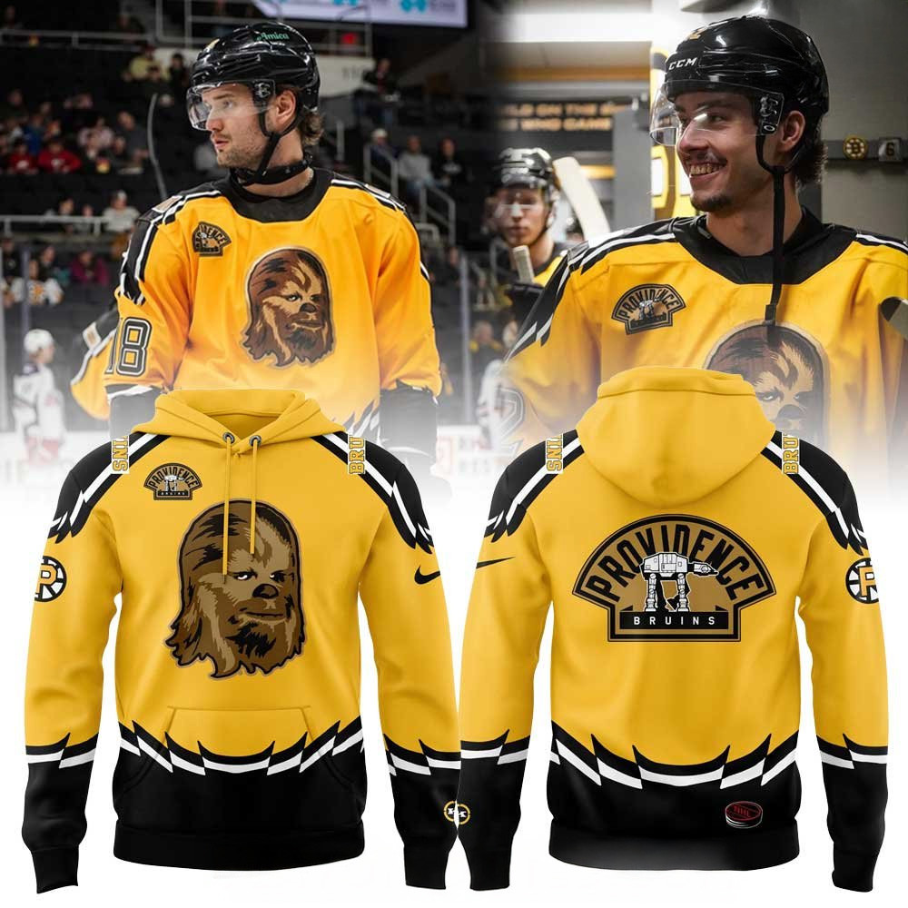 Providence Bruins Chewbacca Koho Pooh Bear Special Hoodie Providence Bruins Merch Dad Gifts-1