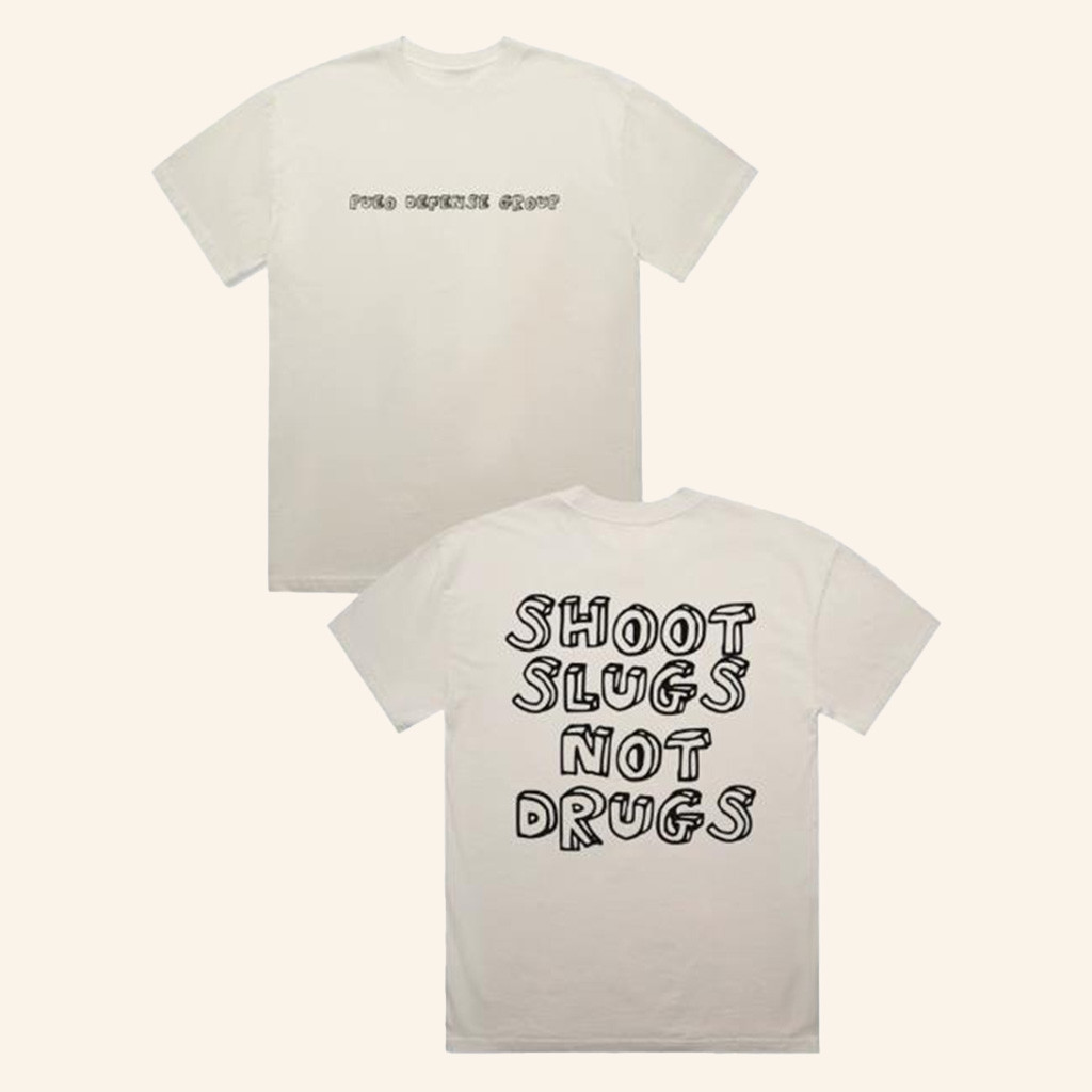 Pueo Defense Group Merch Shoot Slugs Not Drugs T-Shirt Gifts For Dudes-1