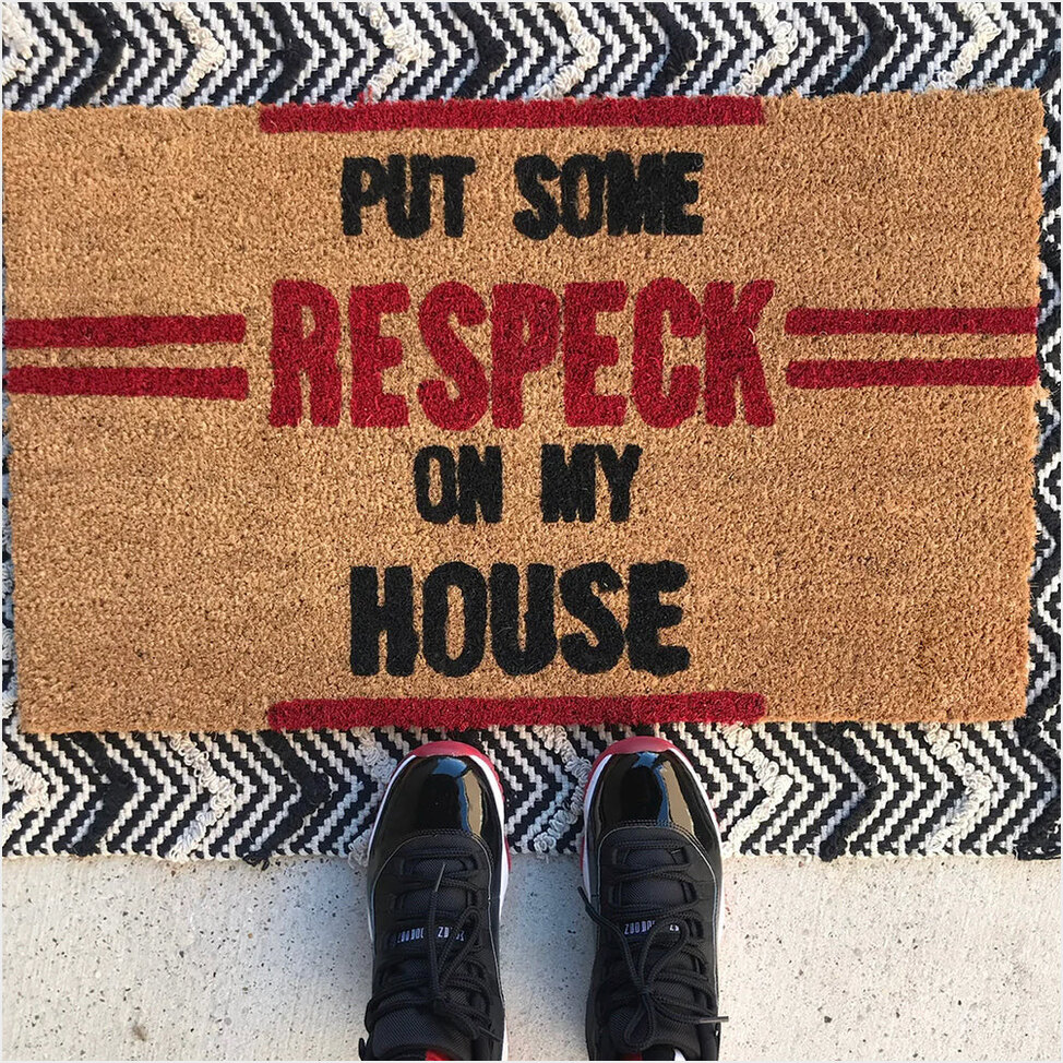 Put Some Respeck On My House Doormat Funny Indoor Door Mats Best House Warming Gift-1