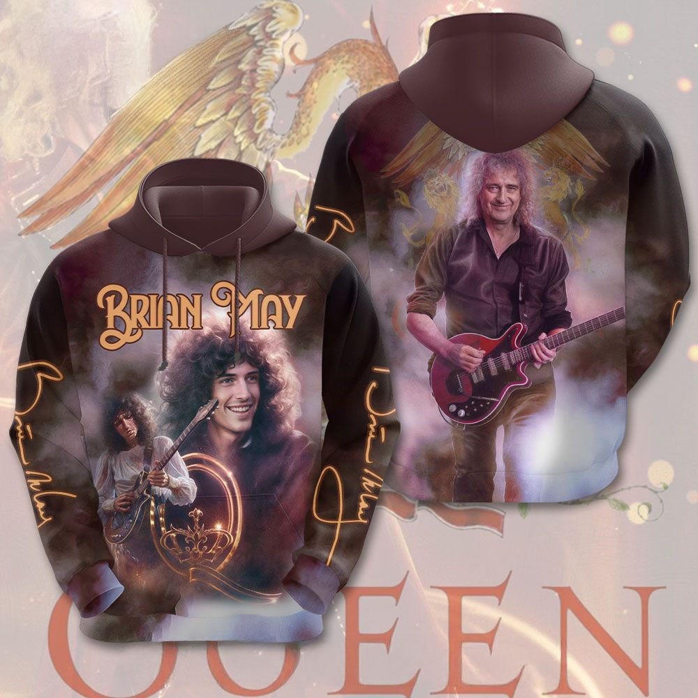 Queen Band x Brian May Special Hoodie Queen Merch Best Father's Day Gifts For Grandpa-1