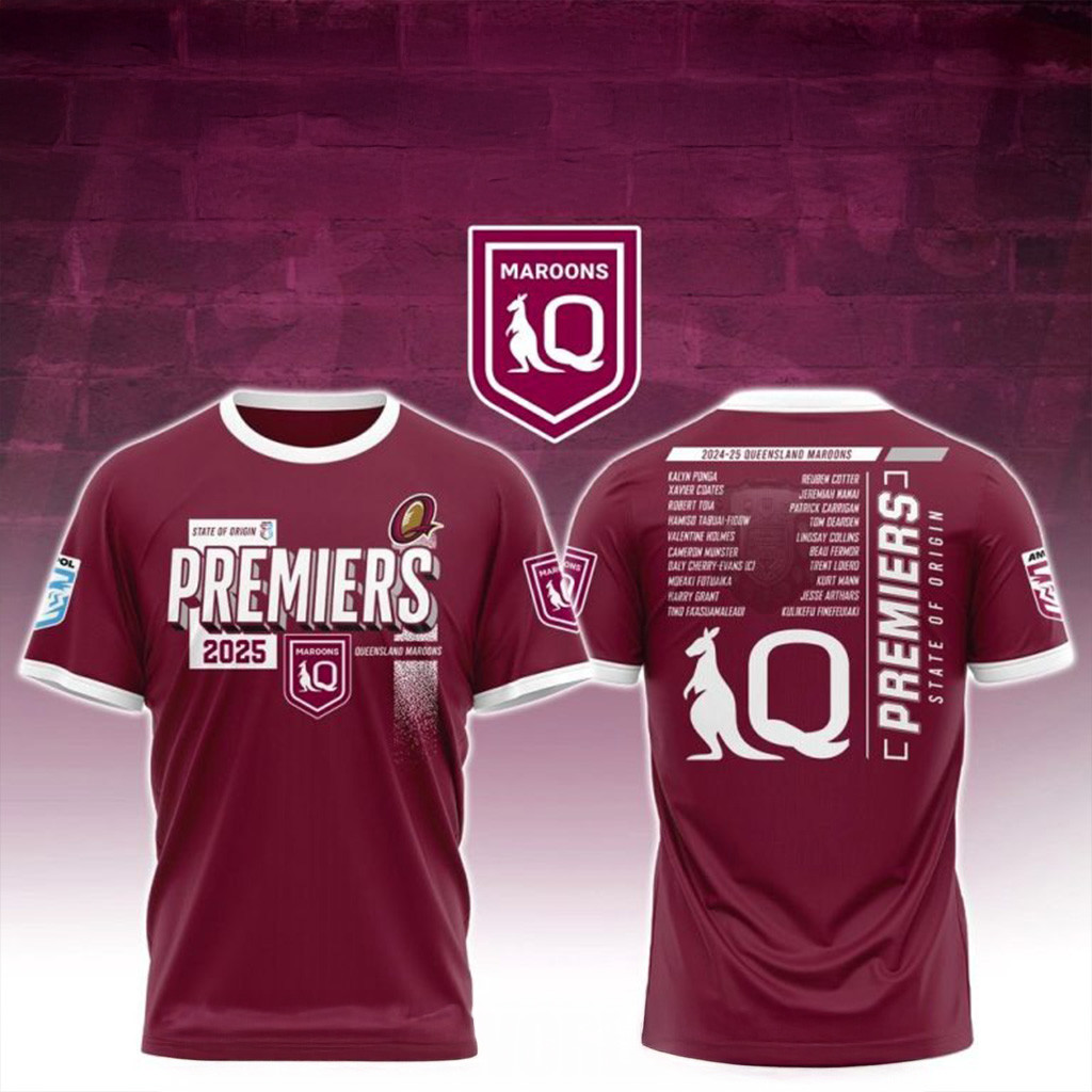 Queensland Maroons Back To Back Champions 2025 Shirt Queensland Maroons Merch Fans Gifts-1