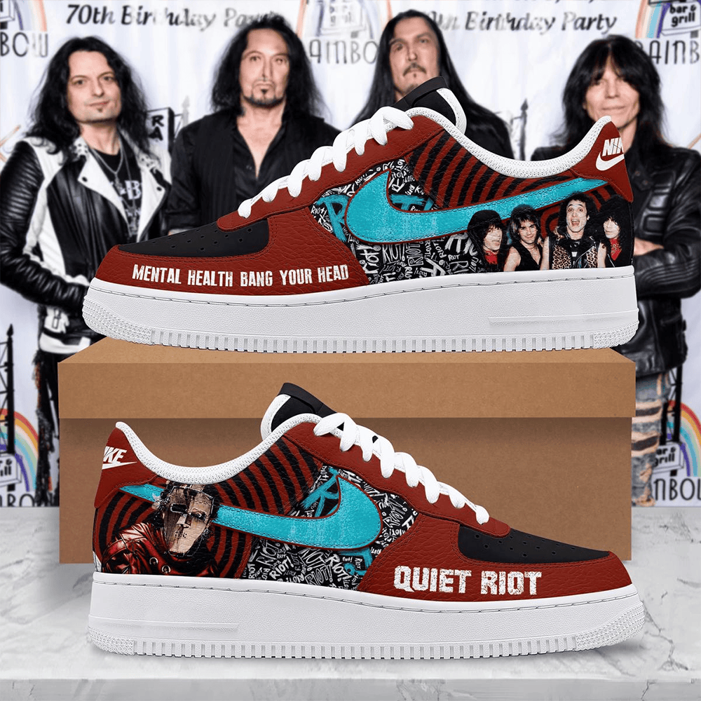 Quiet Riot Metal Health Bang Your Head Air Force 1 Shoes Quiet Riot Merch Dad Fathers Day Gifts-1