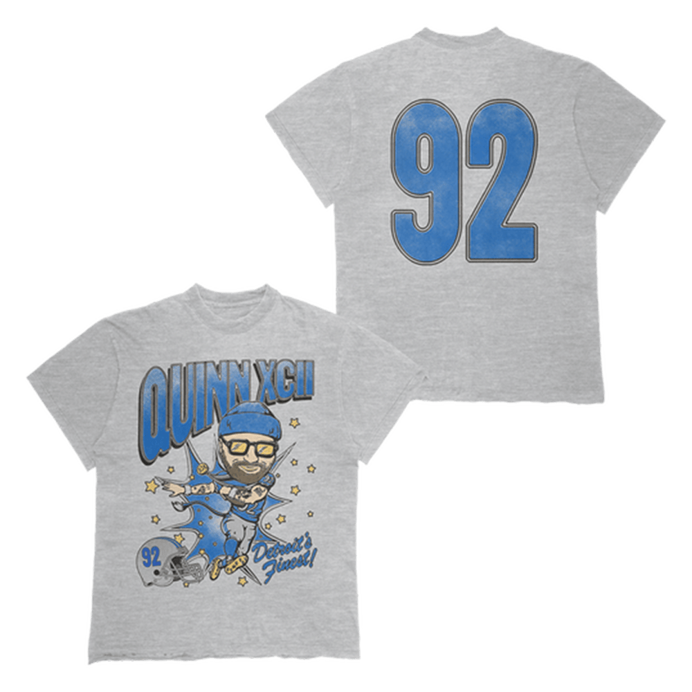 Quinn XCII Merch Detroit's Finest Football T-Shirt Best Gifts For Dad-1
