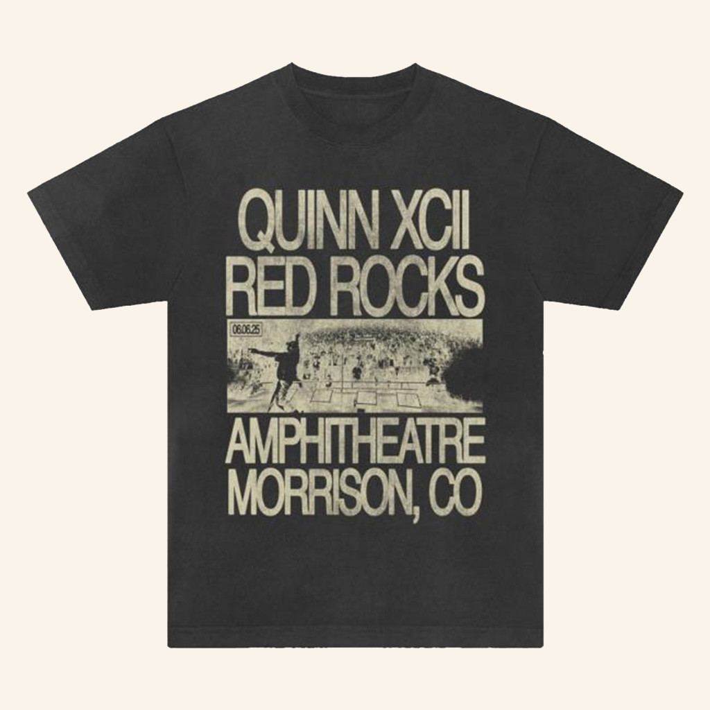 Quinn XCII Merch Red Rocks 2025 Live Photo T-Shirt Presents For Music Lovers-1 Quinn XCII Merch Red Rocks 2025 Live Photo T-Shirt Presents For Music Lovers-1