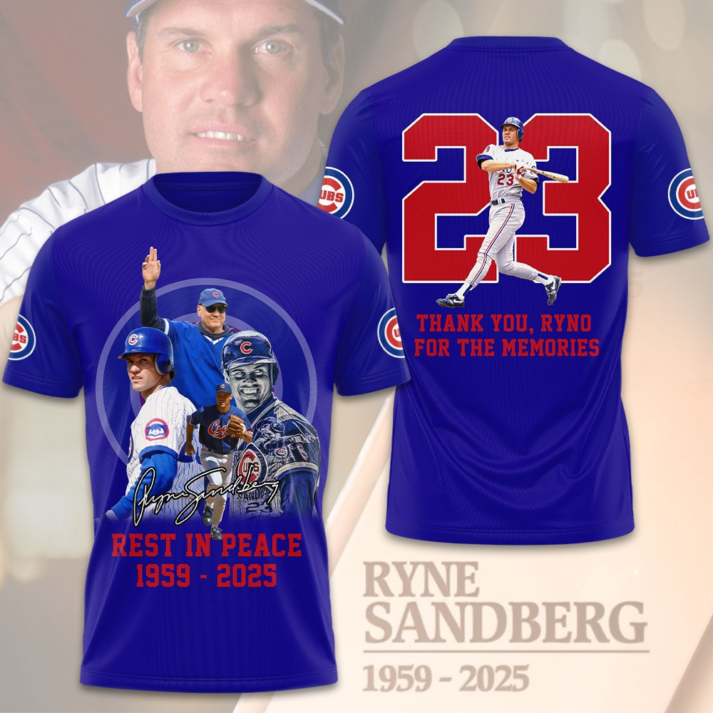 R.I.P Ryne Sandberg Forever 23 Merch Thank You For The Memories Shirt-1