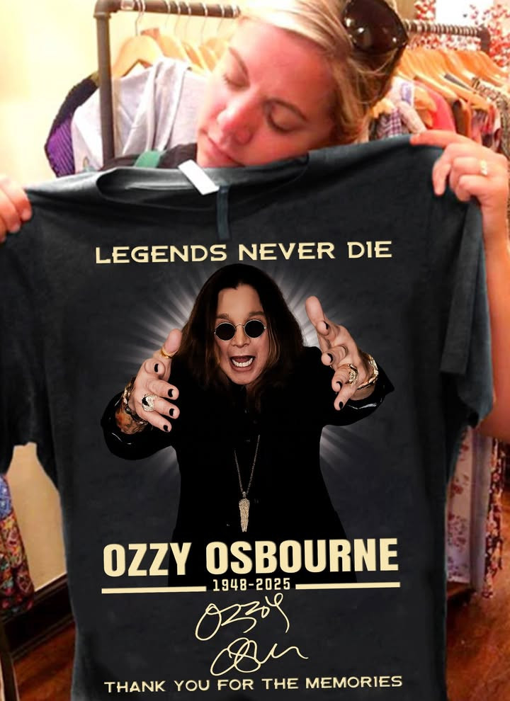 RIP Ozzy Osbourne Thank You For The Memories Shirt Legends Never Die T-Shirt Fans Gifts-1