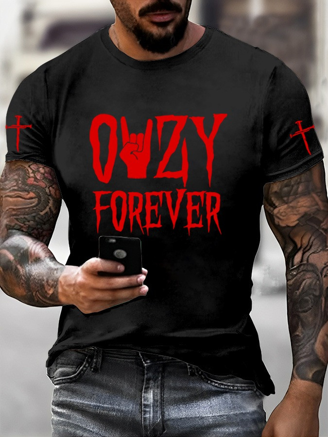 RIP Ozzy Osbourne V-neck Shirt Ozzy Forever Shirt Gifts For Husband-1